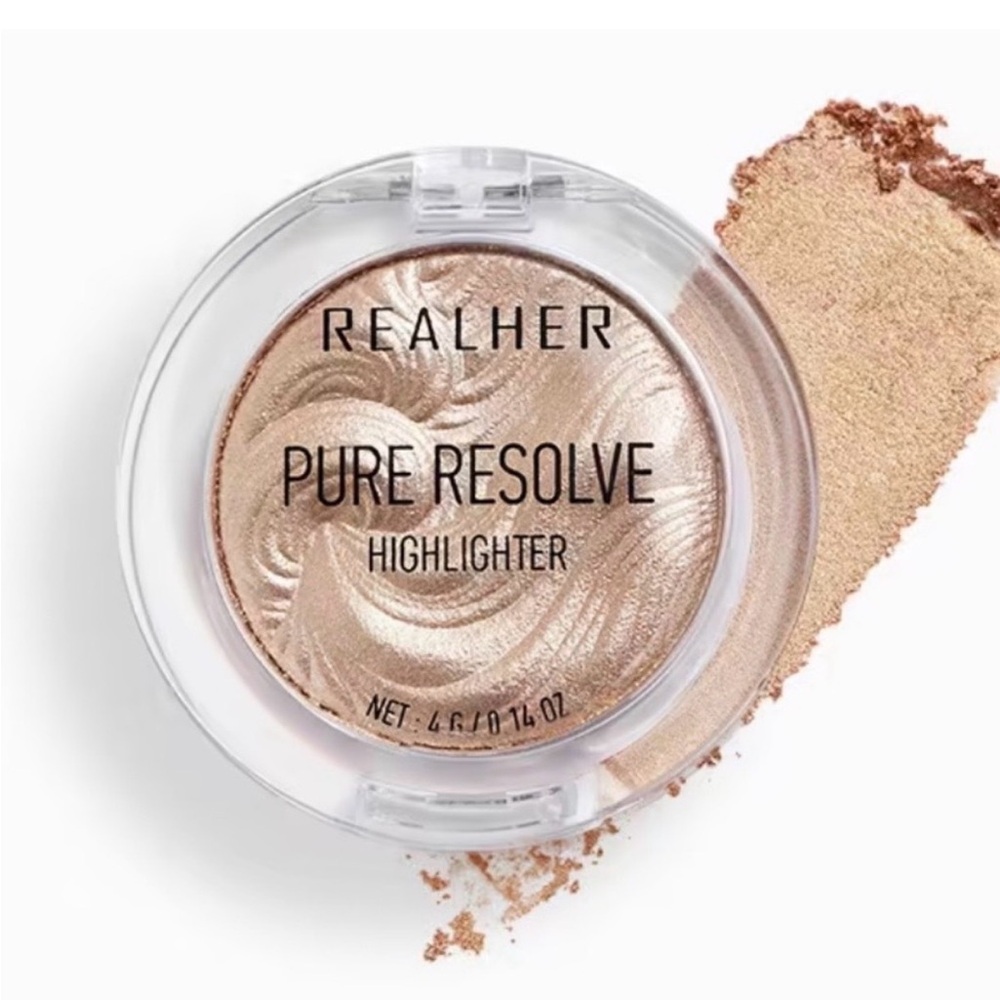 RealHer Pure Resolve Highlighter Champagne NIB 4G
